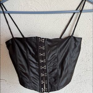 X-small crop too color dark brown